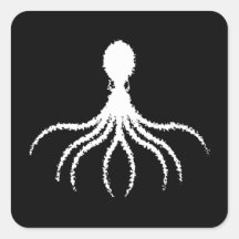 Bedrücktes Octopus-Design - Aufkleber auf dem Plat