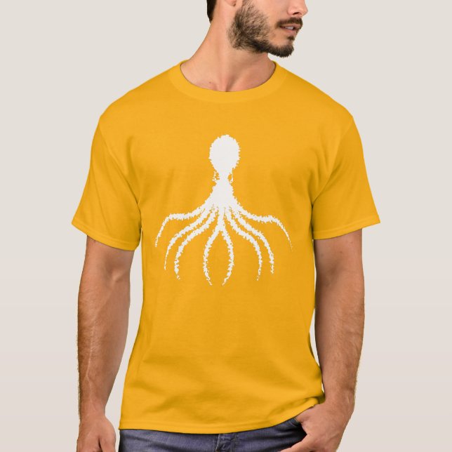Bedrücktes Octopus-Design - Männergrundsatz - T -  T-Shirt (Vorderseite)