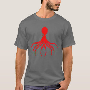 Bedrücktes Octopus-Design - Männergrundsatz - T -  T-Shirt
