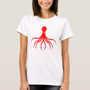 Bedrücktes Octopus-Design - Männergrundsatz - T -  T-Shirt