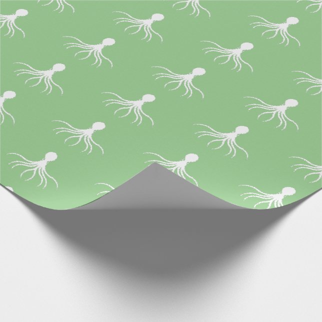 Bedrücktes Octopus-Design - Matte Wrapping Paper Geschenkpapier (Ecke)