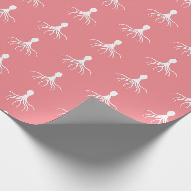 Bedrücktes Octopus-Design - Matte Wrapping Paper Geschenkpapier (Ecke)