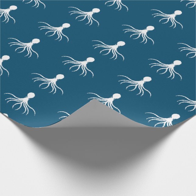 Bedrücktes Octopus-Design - Matte Wrapping Paper Geschenkpapier (Ecke)