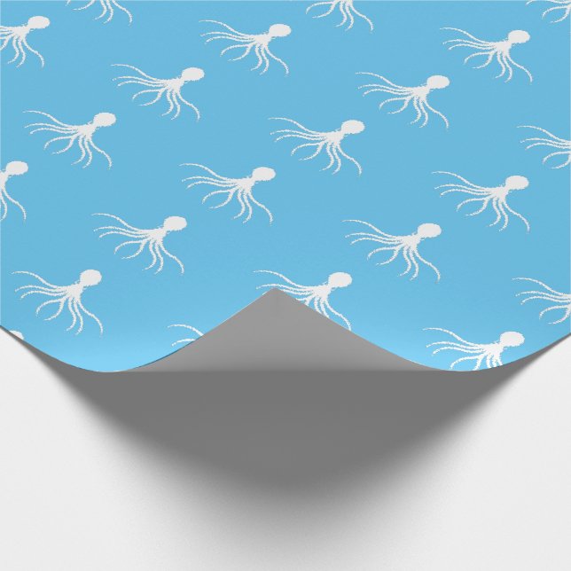 Bedrücktes Octopus-Design - Matte Wrapping Paper Geschenkpapier (Ecke)