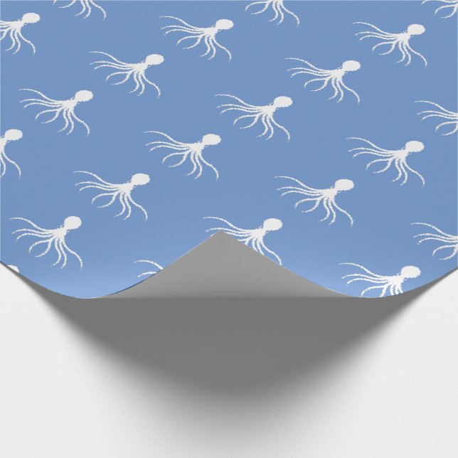 Bedrücktes Octopus-Design - Matte Wrapping Paper Geschenkpapier (Ecke)