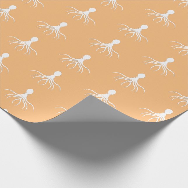 Bedrücktes Octopus-Design - Matte Wrapping Paper Geschenkpapier (Ecke)