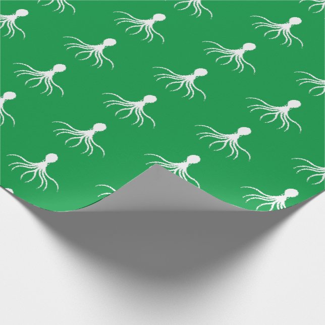 Bedrücktes Octopus-Design - Matte Wrapping Paper Geschenkpapier (Ecke)