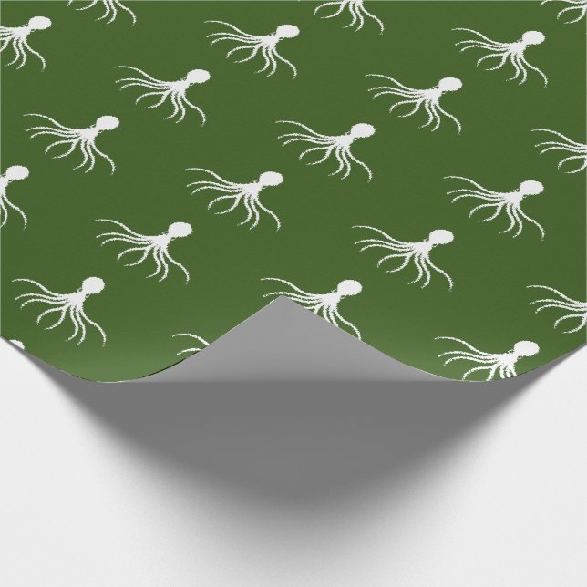 Bedrücktes Octopus-Design - Matte Wrapping Paper Geschenkpapier (Ecke)