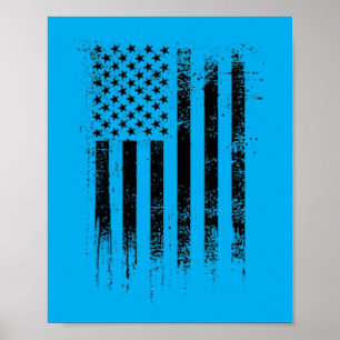 Bedrucktes Schwarzes Usa-Pocket-American-Flag auf Poster