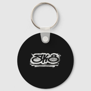 Bedrucktes Sk8 Graffiti Für Skater Und Skateboardi Schlüsselanhänger