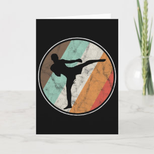 Bedrucktes Vintage-Kickboxen Muay Thai  Karte