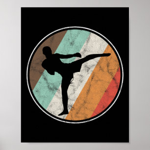 Bedrucktes Vintage-Kickboxen Muay Thai Poster