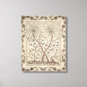 Bedspread with Palm Tree Motifs Leinwanddruck