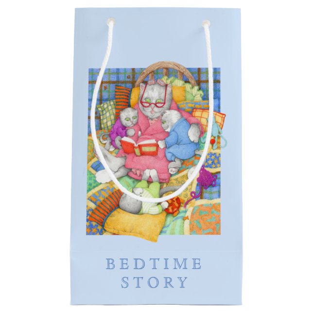BEDTIME GESCHICHTE Kleine Geschenktüte - Blau (Vorderseite)