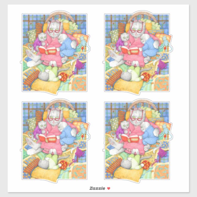 BEDTIME STORY 6" Vinyl Stickers (4) Aufkleber (Blatt)