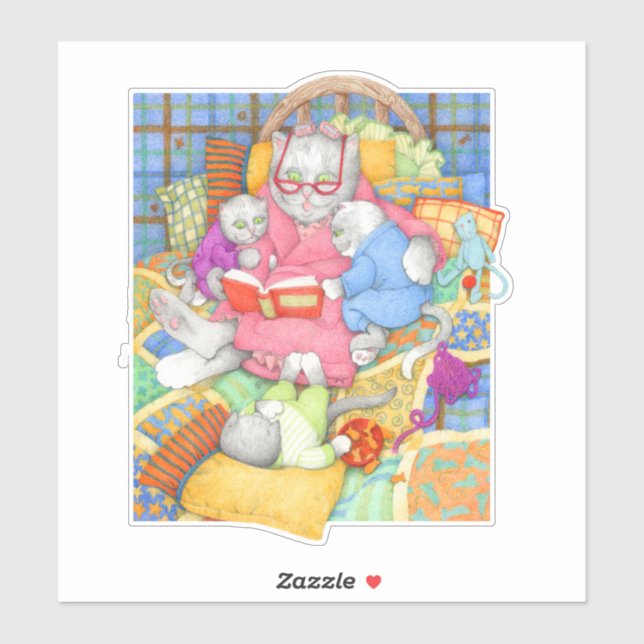 BEDTIME STORY 8" Vinyl Sticker (Blatt)