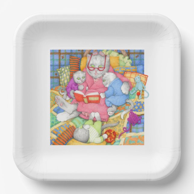 BEDTIME STORY 9" Square Paper Teller (Vorderseite)