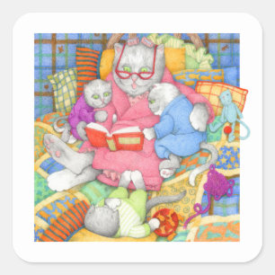 BEDTIME STORY Kleine Aufkleber auf dem Platz - Wei