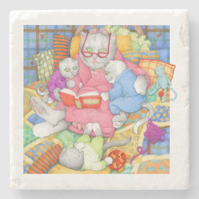 BEDTIME STORY Marble Stone Untersetzer (Vorderseite)