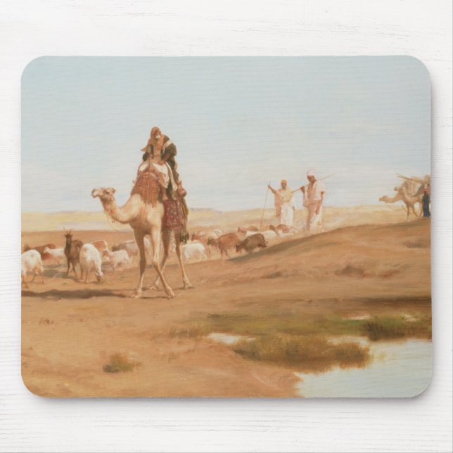 Beduine in der Wüste, 1884 (Öl auf Leinwand) Mousepad (Vorne)
