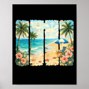 Bedürfnis ist Jesus und der Strand Sommer christli Poster