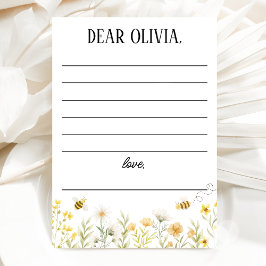 Bee 1st Birthday Time Capsule Card Einladung