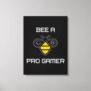 Bee a Pro Gamer, Bee Ohrs, I Love Bee, Beekeeping Leinwanddruck