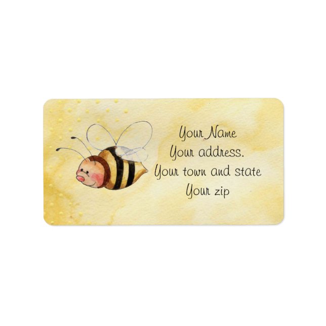 Bee-Address-Labels Adressaufkleber (Vorne)