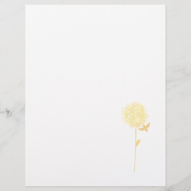 Bee and Dandelion Stationery (Vorderseite)
