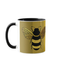 BEE-AUTIFUL TAGE TEXT BUMBLE BEE SCHWARZE GOLD GEL