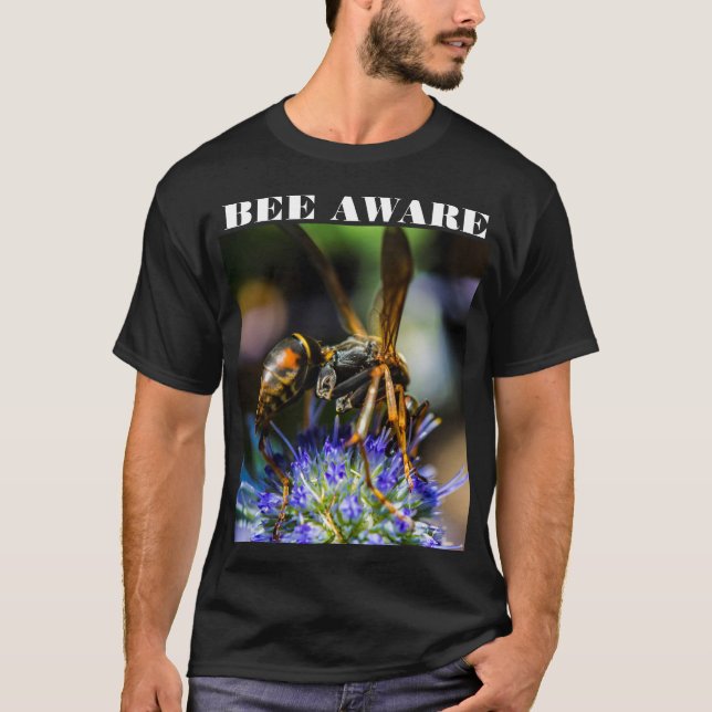 Bee Aware Men's Basic Dark T - Shirt (Vorderseite)