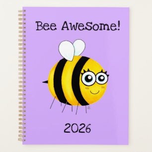 Bee Awesome, Süße Cartoon-Biene Anpassbar Planer