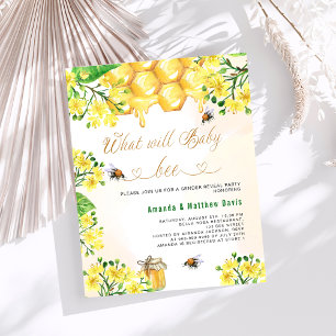 Bee Baby Dusche gelbes Budget Geschlecht zeigen El