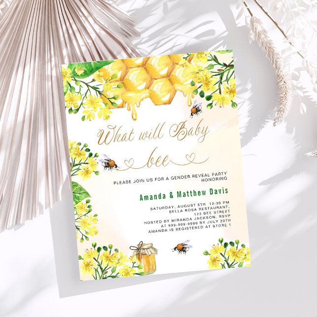 Bee Baby Dusche gelbes Budget Geschlecht zeigen El (Von Creator hochgeladen)