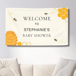 Bee Baby Dusche Willkommen Banner