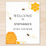 Bee Baby Dusche Willkommen Poster<br><div class="desc">Dieses Bee Baby Shower Poster mit Aquarellbienen und einem gelben Bienenstock. Einfach anpassbar mit Ihren Daten. Verwenden Sie zum Bearbeiten das Entwurfstool, um den Schriftart, die Größe des Schriftartes oder die Farbe zu ändern. Weil wir unsere Kunstwerke erstellen, werden Sie dieses exakte Bild von anderen Designern nicht finden. Original Wasserfarbe...</div>