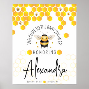 Bee Baby Duwer Gender Neutral Willkommen erschwing Poster