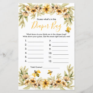 Bee Baby rät, was in dem Windeln-Bag-Spiel steckt