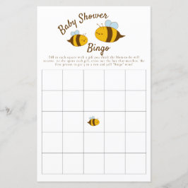 Bee Baby Shower Bingo Party Game Niedlich
