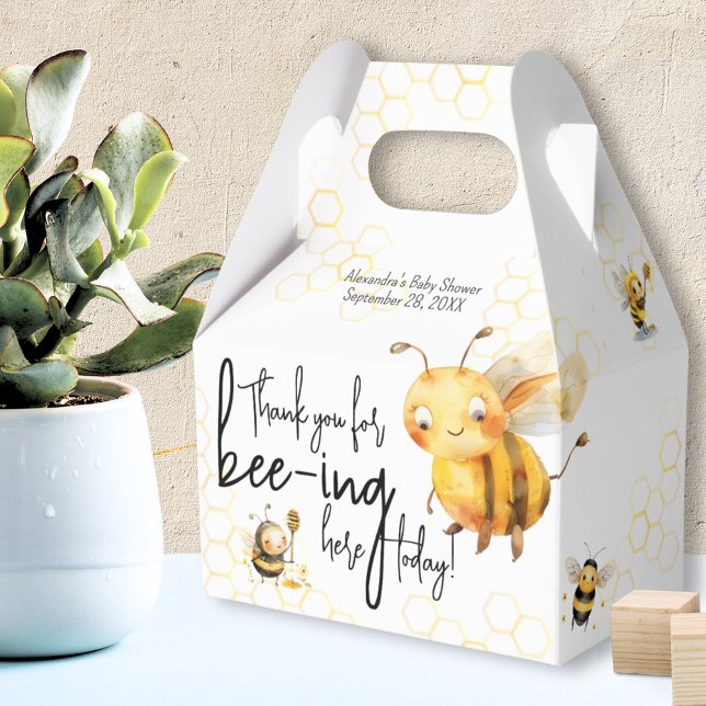 Bee Baby Shower Boy oder Typografie von Mädchen Vi Geschenkschachtel (Von Creator hochgeladen)