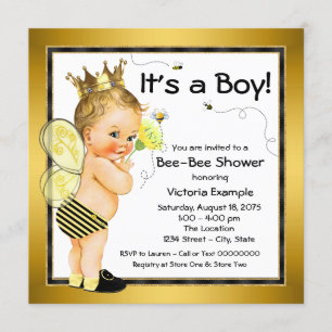 Bee Baby Shower Einladung