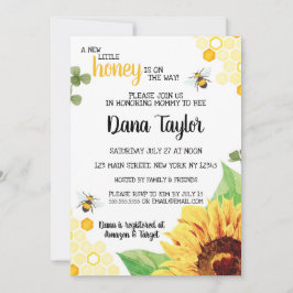 Bee Baby Shower Einladung - Mami zu einer Einladun