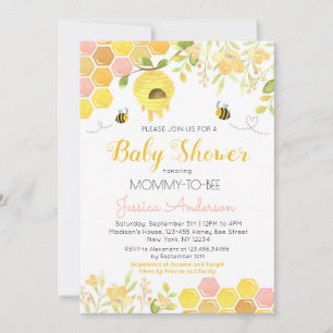 Bee Baby Shower Einladungen Baby Girl