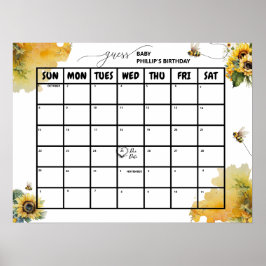 Bee Baby Shower | Fälligkeitsdatum Poster