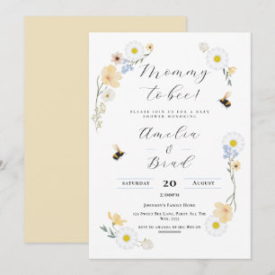 Bee Baby Shower Floral Baby Shower Mommy to Bee Einladung