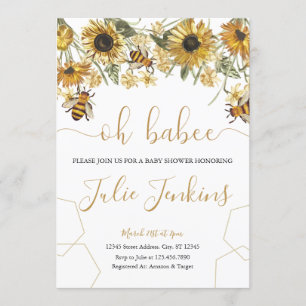 Bee Baby Shower Gender neutrale Einladung