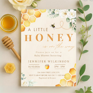 Bee Baby Shower Honey ist unterwegs Einladung