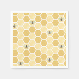 Bee Baby Shower Honeycomb Serviette