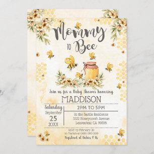 Bee Baby Shower Invitation Mommy to Bee Einladung