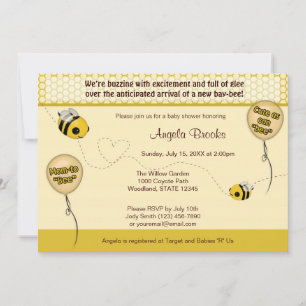 Bee Baby Shower Invitation - Niedlich wie Biene Einladung